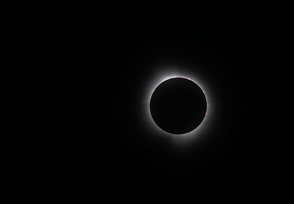 USA, Indiana, Carmel. Total solar eclipse with corona.